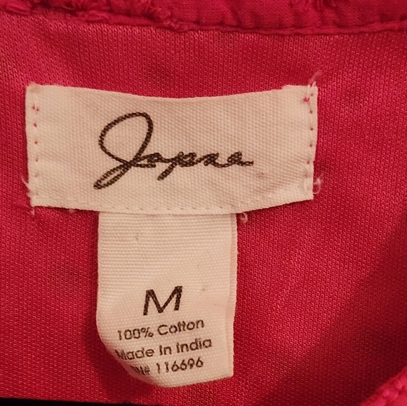 Japna Pink Eyelet Lace Cotton Sleeveless Midi Dress, Size Medium - Picture 3 of 4